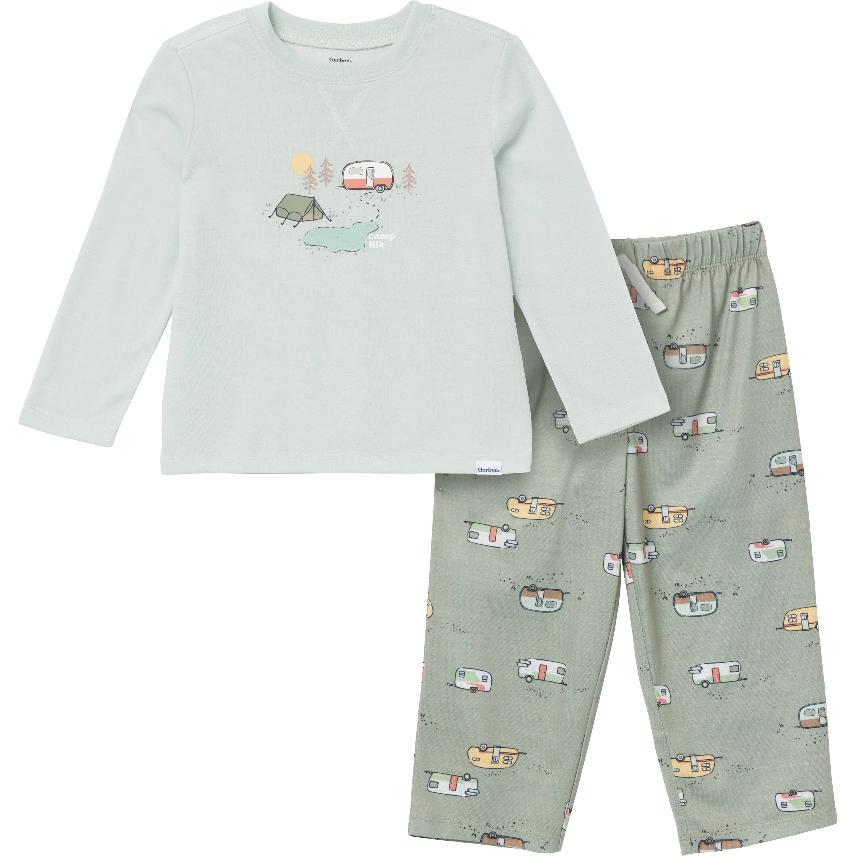 2-Piece Toddler Boys Camp Pajama Set