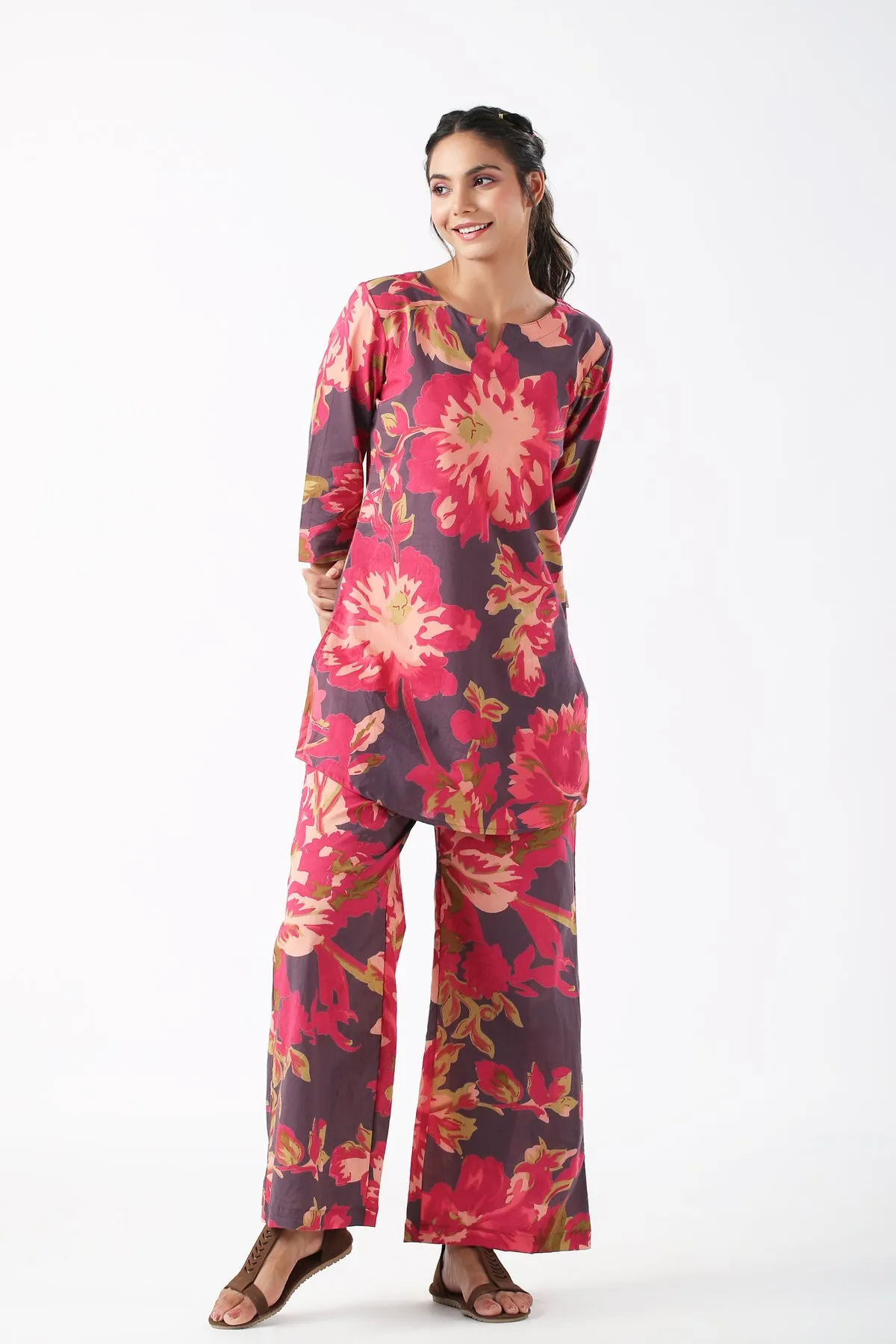 After Dark Cotton Palazzo Loungewear Set