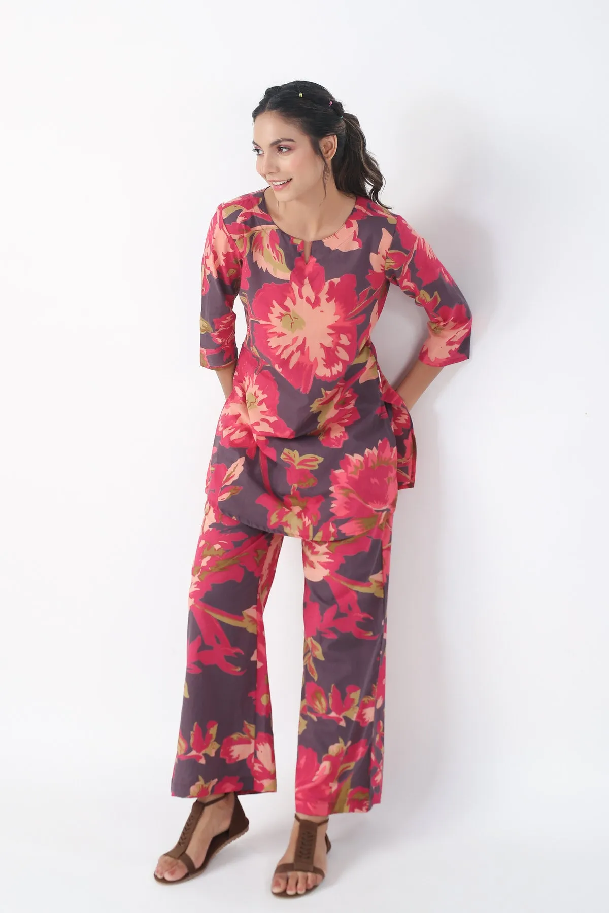 After Dark Cotton Palazzo Loungewear Set