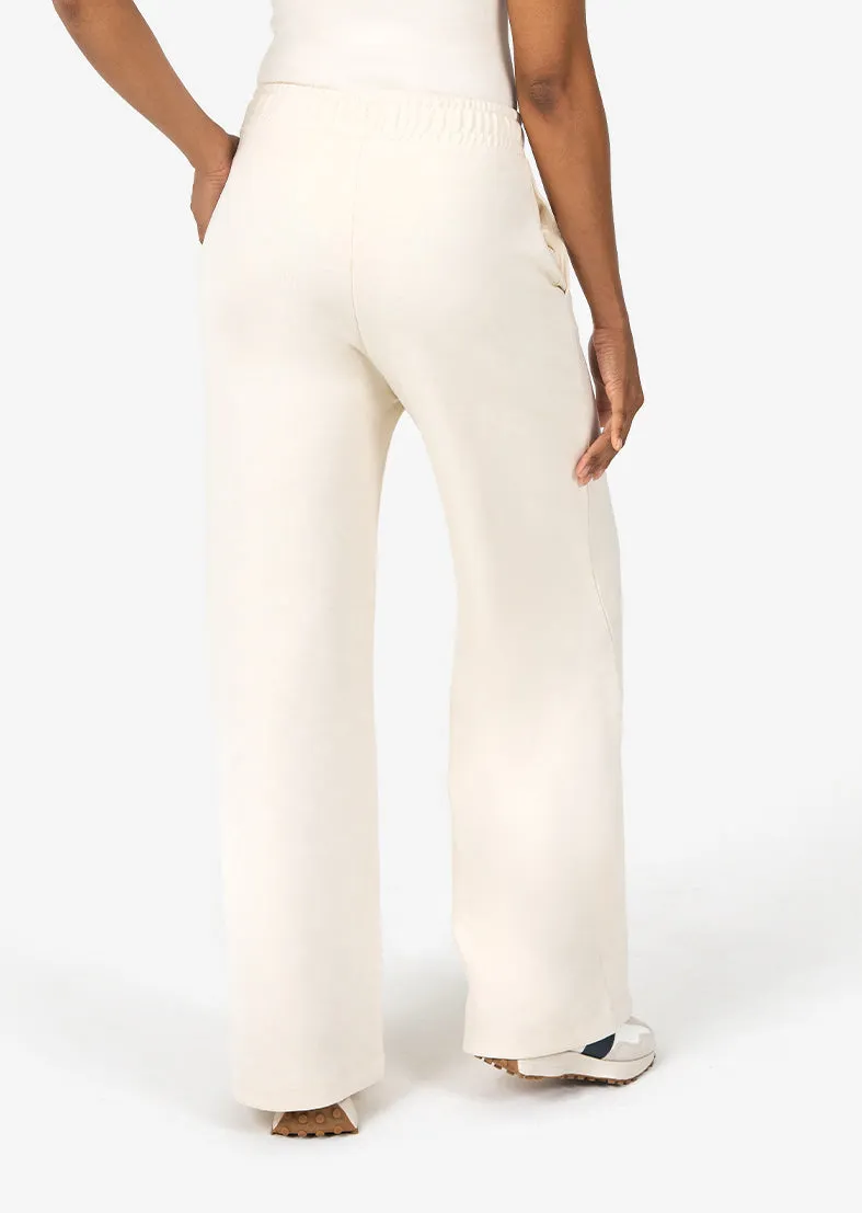 All-Around Lounge Wide Leg Trouser Short length Eggnog