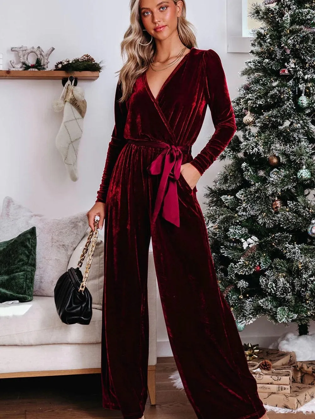 All-Occasion Velvet Jumpsuit: Adaptable Style