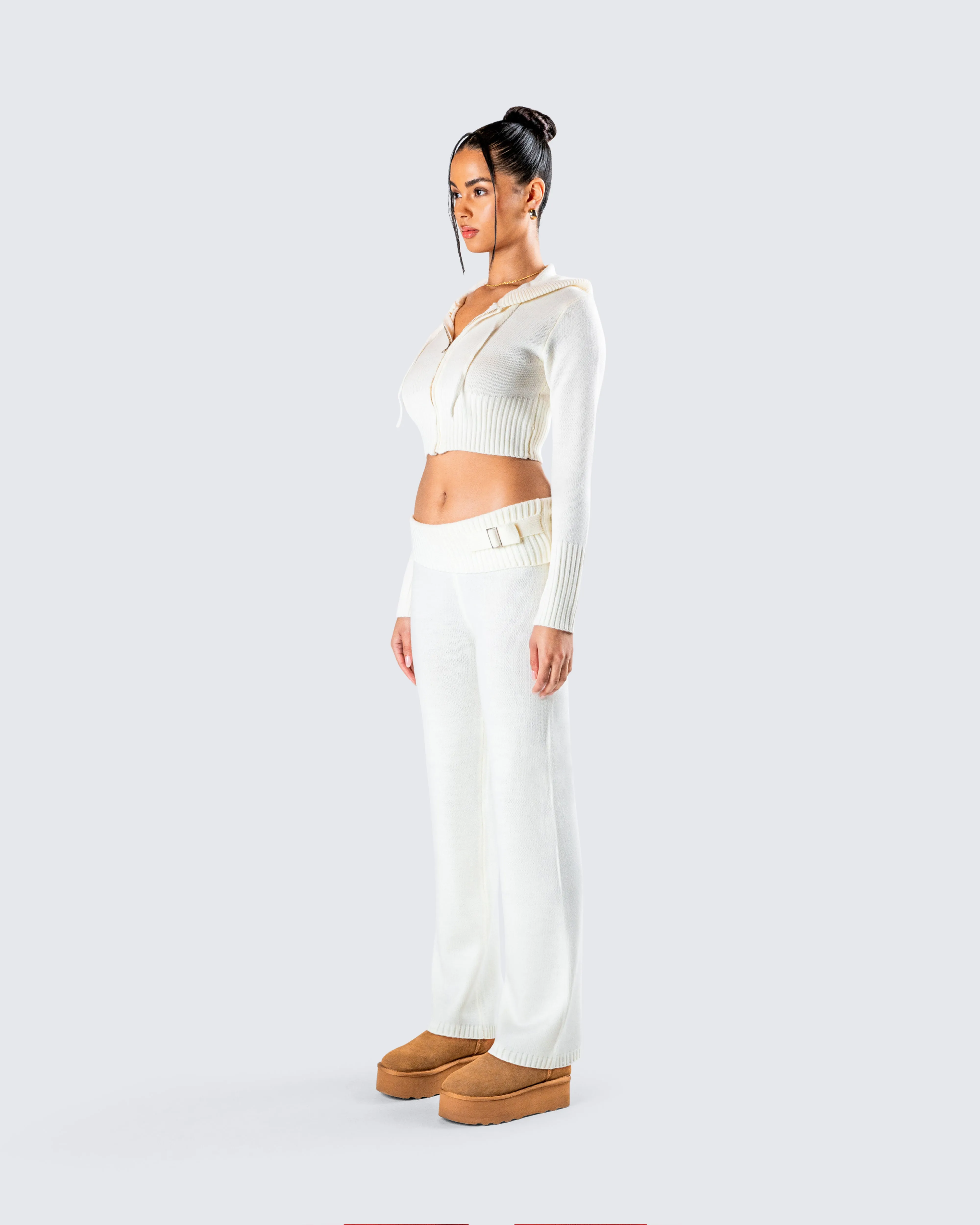 Alyssa White Knit Set