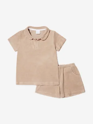 Amiki Children Boys Thomas Short Pyjama Set in Beige