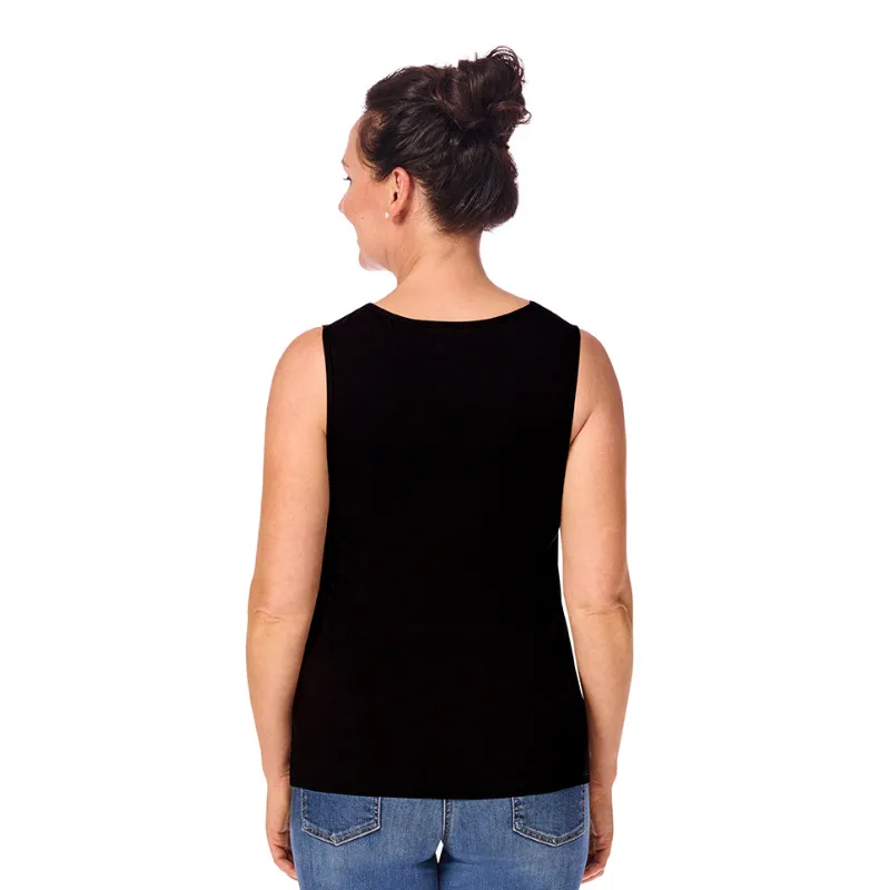 Amoena Velvet Lace Mastectomy Top Black