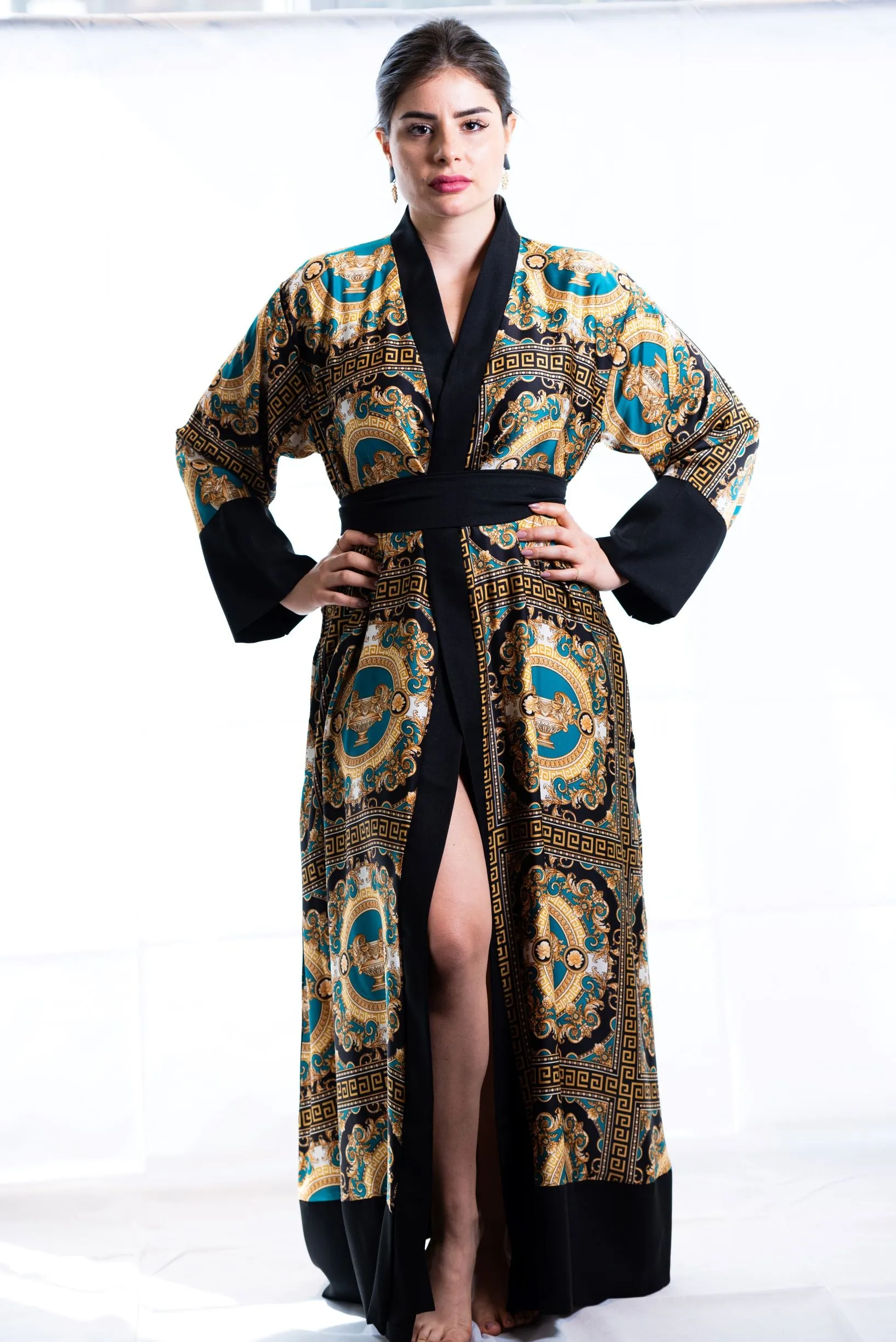 Andrea Satin Kimono Robe