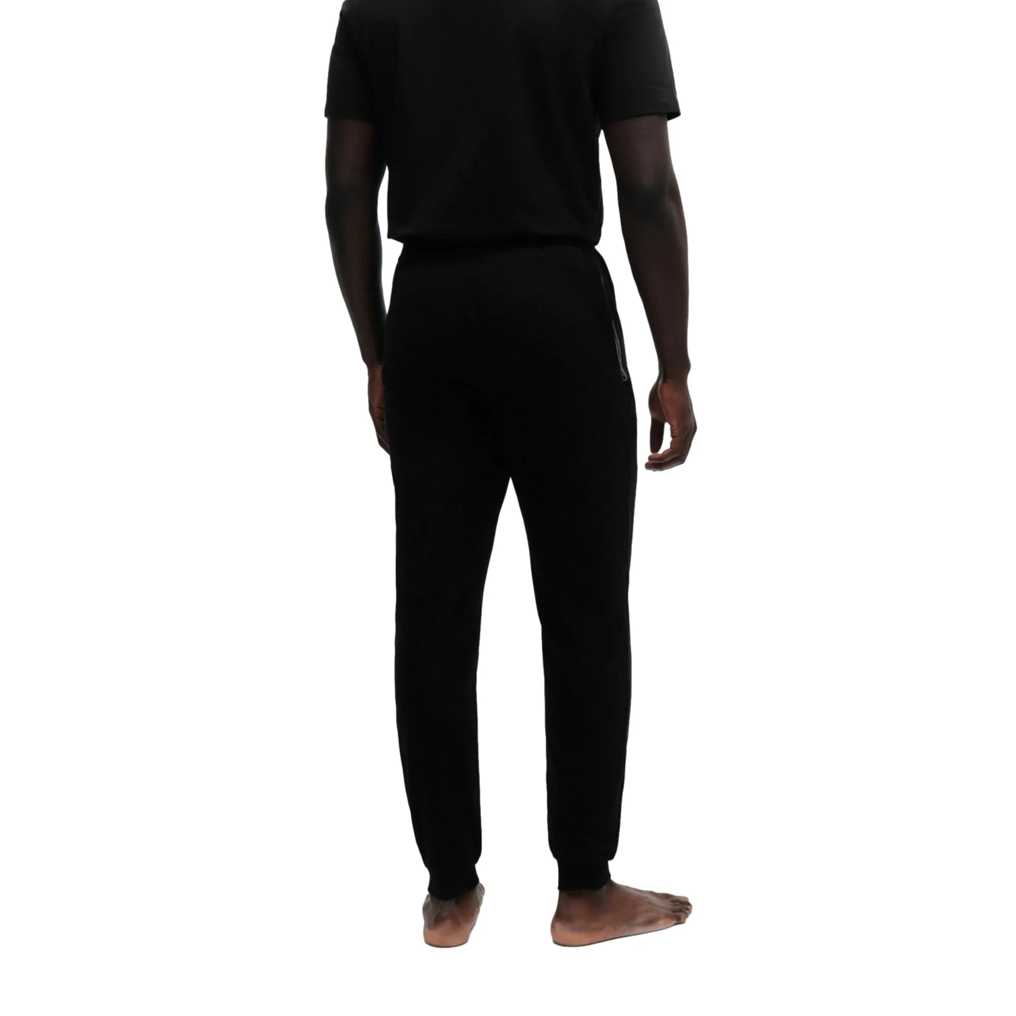 BOSS Men Mix & Match Stetch-Cotton Tracksuit Bottoms with Logo Detail - Black