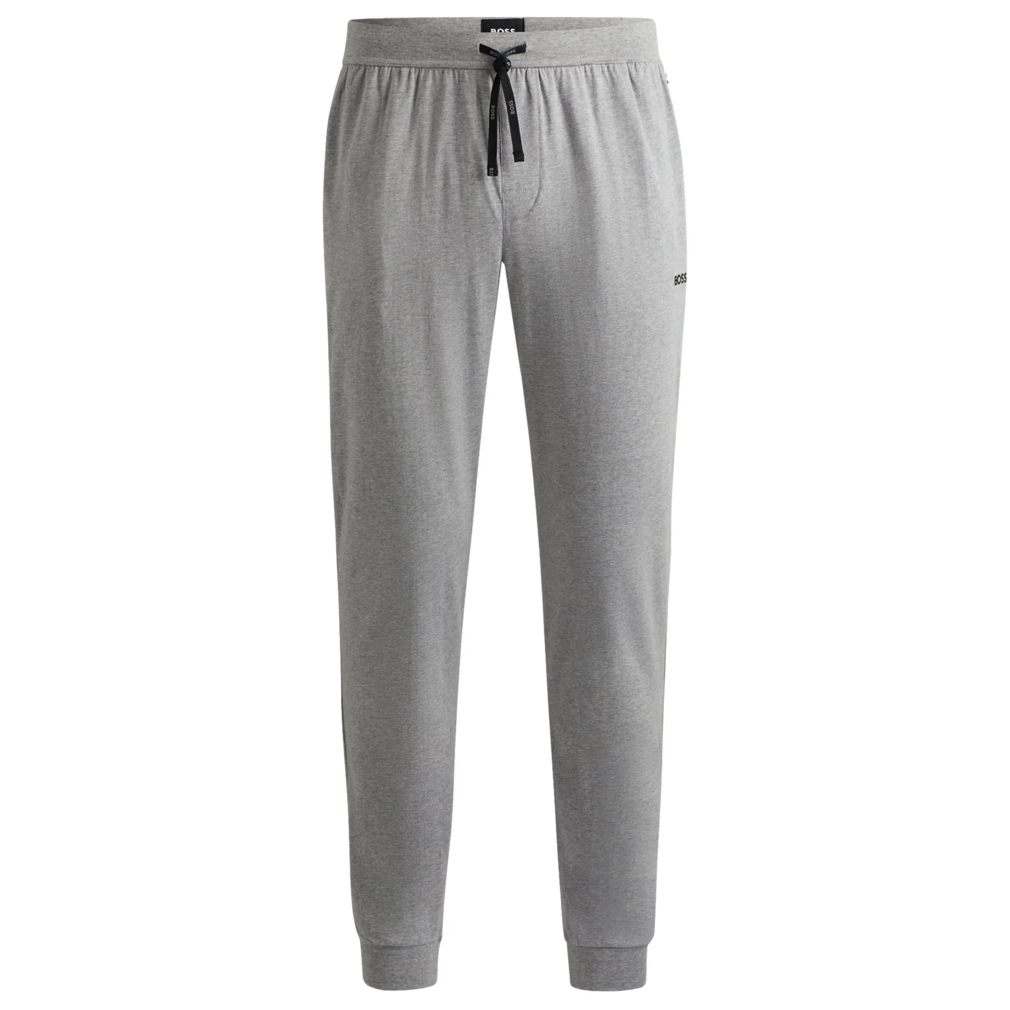 BOSS Men Mix & Match Stetch-Cotton Tracksuit Bottoms with Logo Detail - Medium Grey