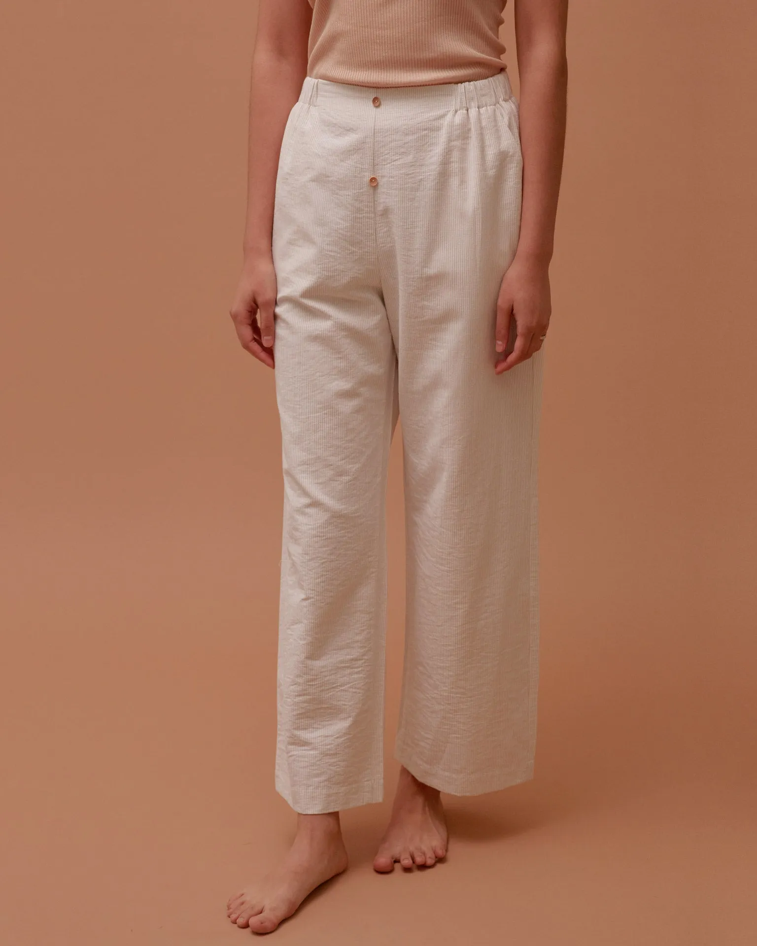 Buttoned Wide Pants