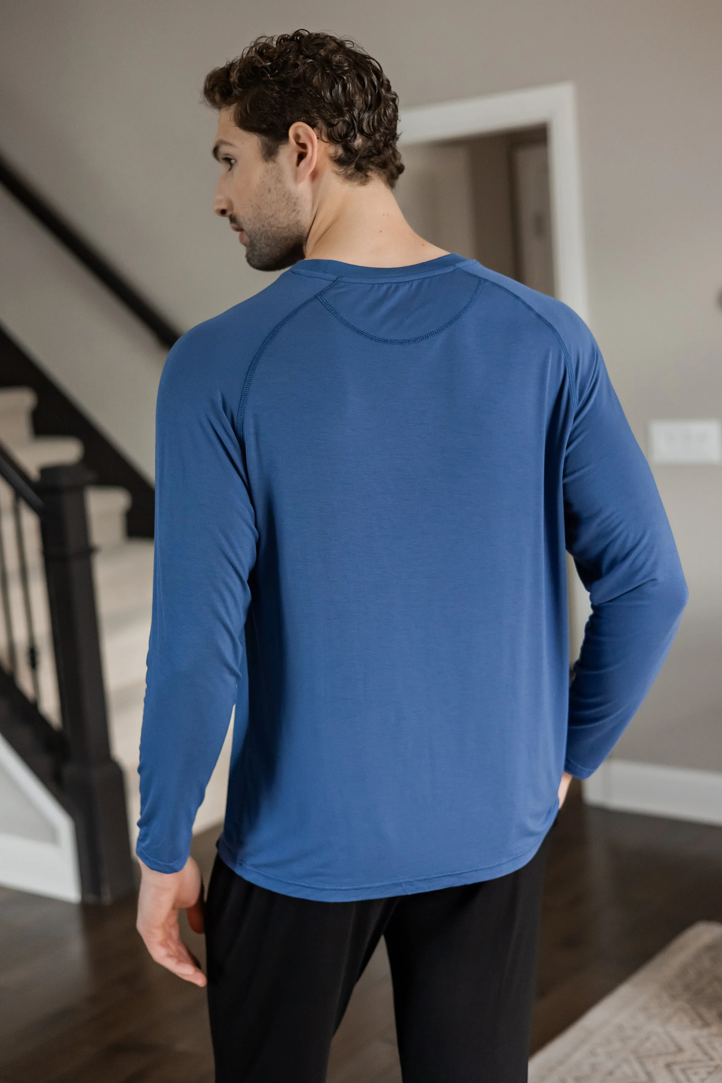 Casual Bamboo Long Sleeve Crew Neck Tee