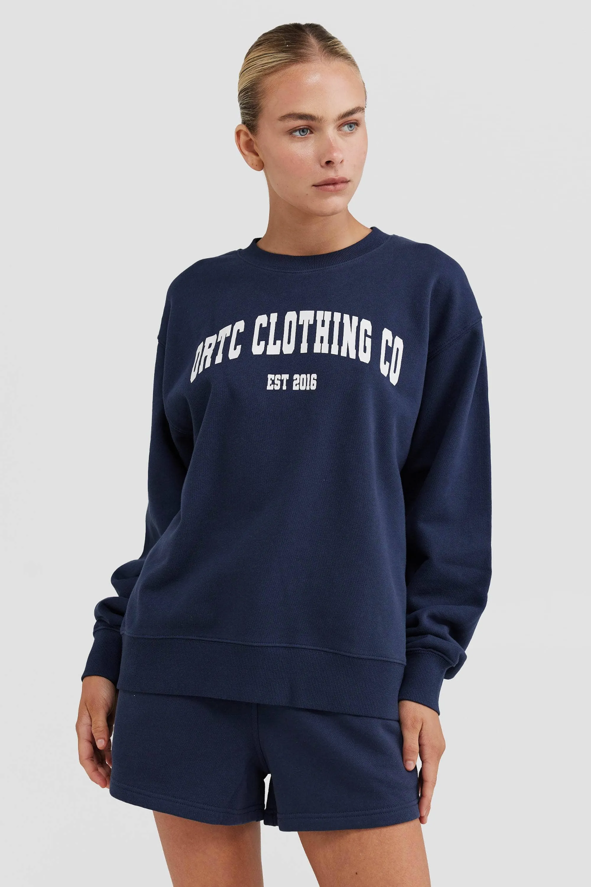 College Logo Crew Navy