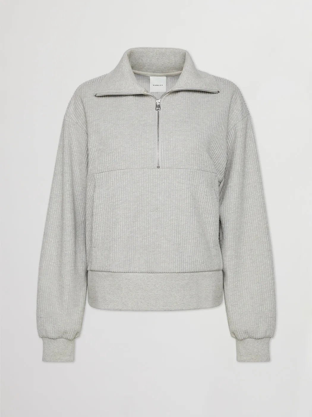 Cyrus Half Zip - Sage Heather Marl