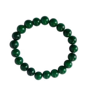 Dark Green Mountain Jade 8mm Bracelet