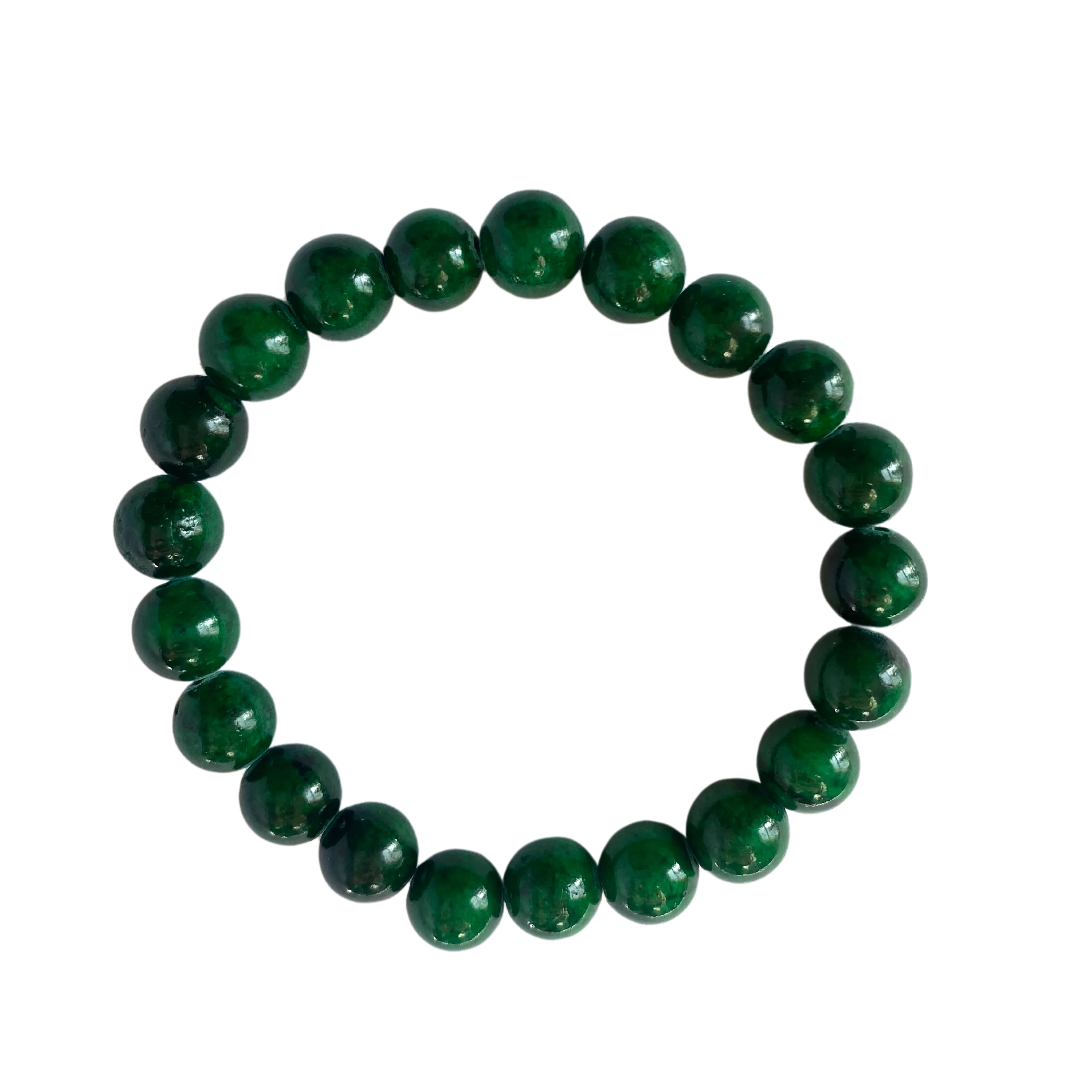 Dark Green Mountain Jade 8mm Bracelet