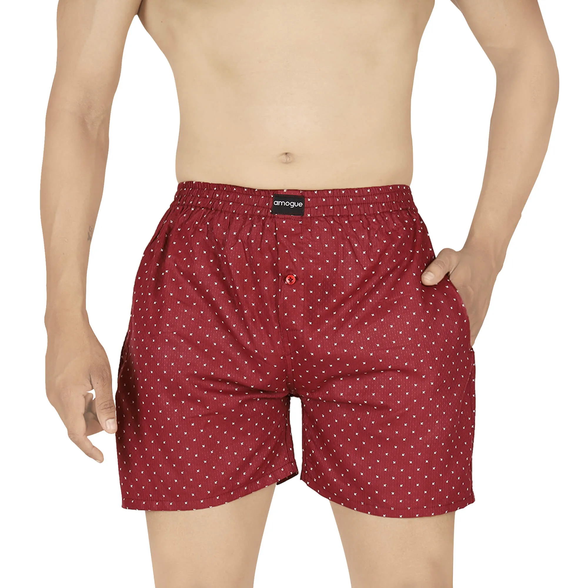 Dark Grey Red Dark Blue Dotted Boxer Combo