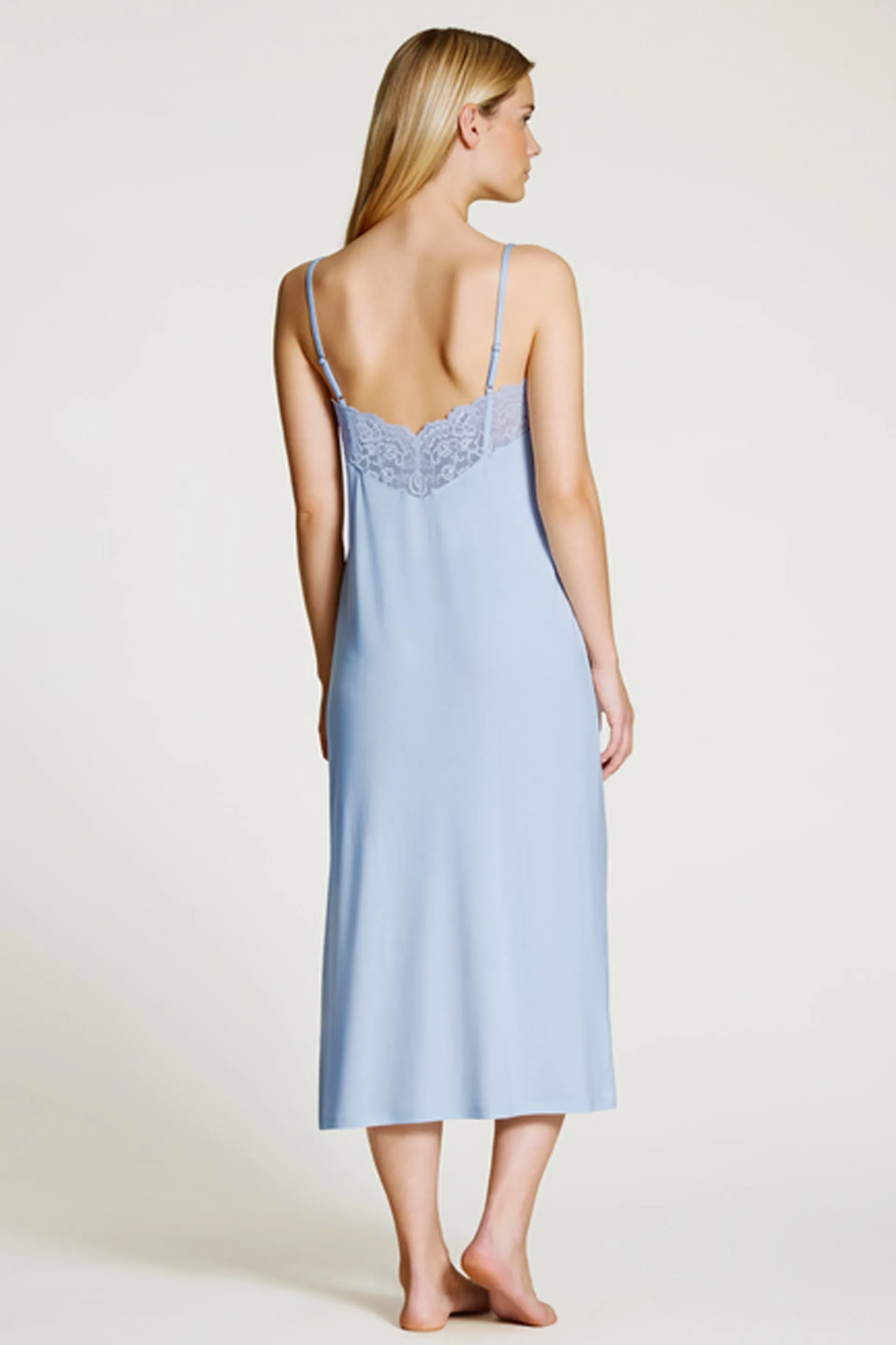 Elegant Dreams Nightdress Spagetti Straps Harmony Blue