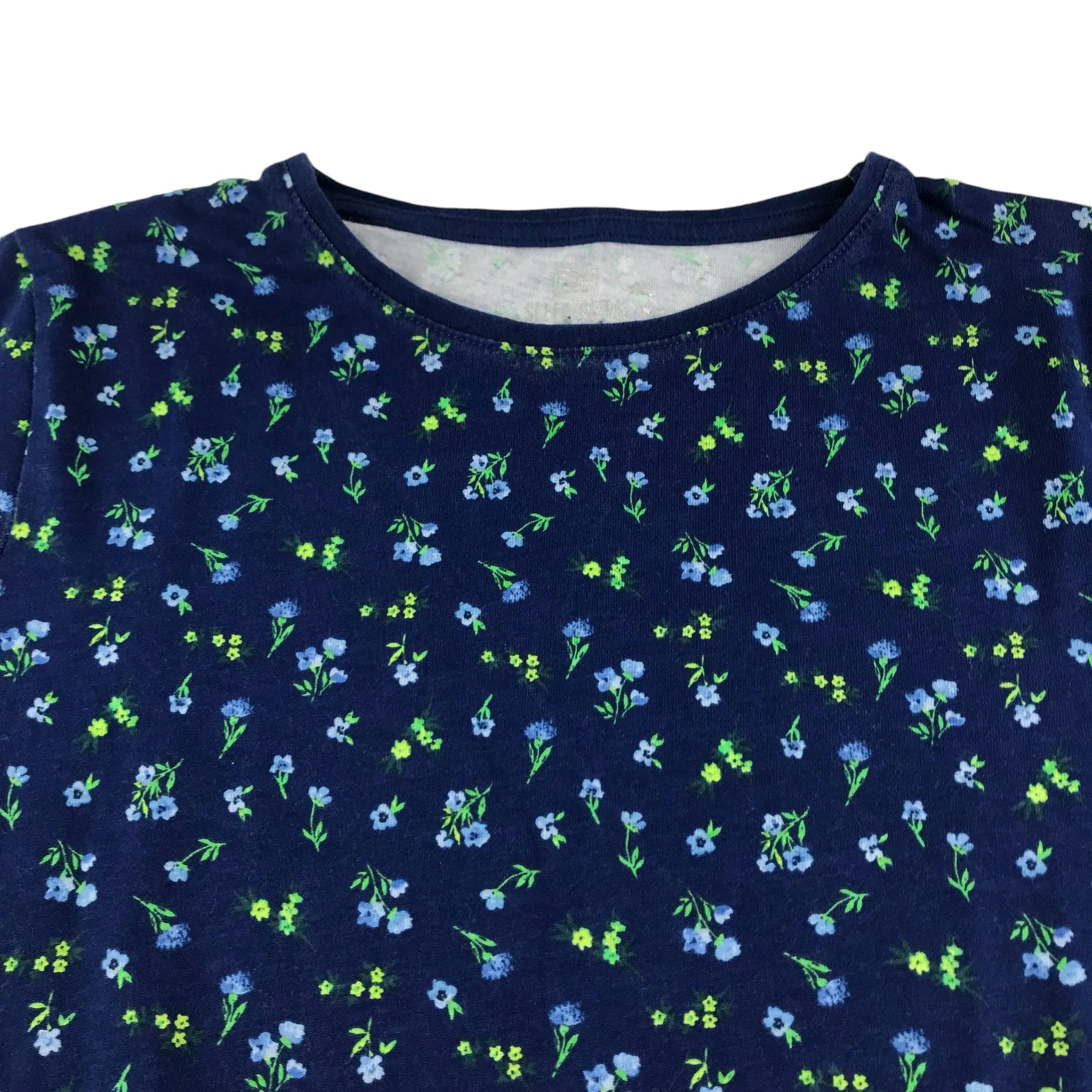 F&F pyjama set 13-14 years navy floral print cotton