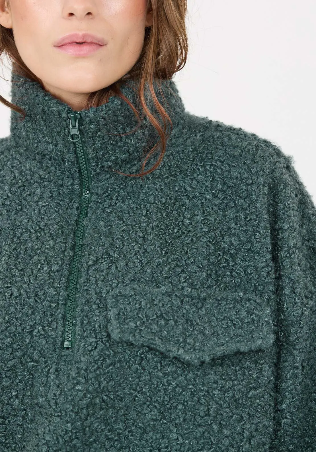 Florrie Sherpa Half Zip - Magical Forest