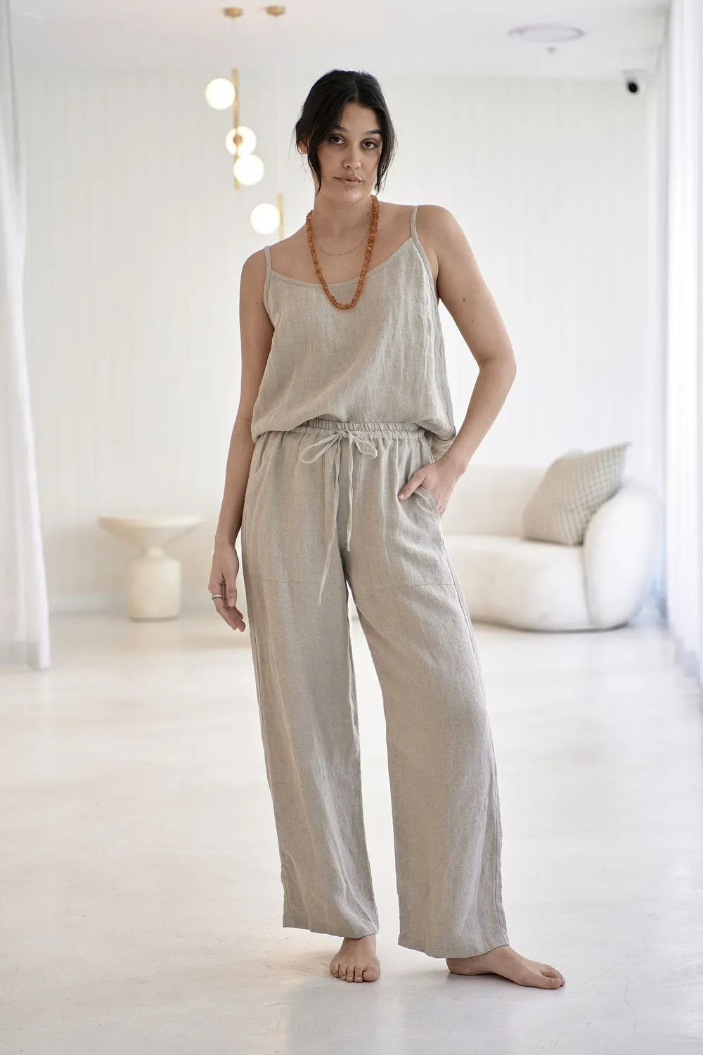 Fundamental Linen Cami - Natural 