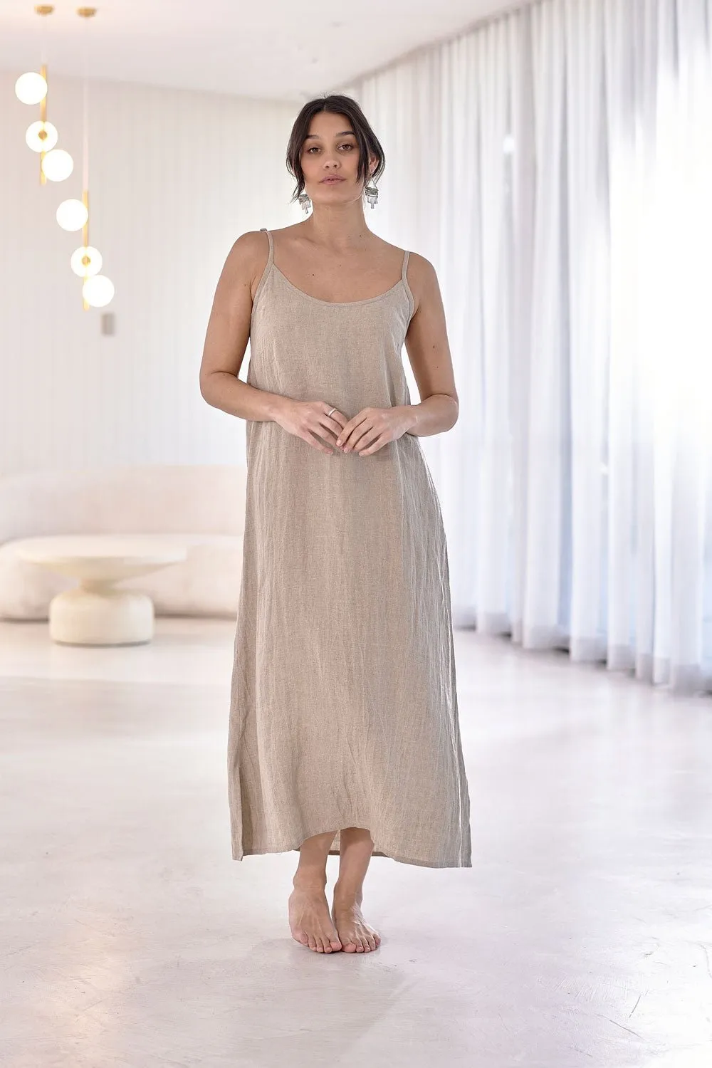 Fundamental Linen Midi  - Natural