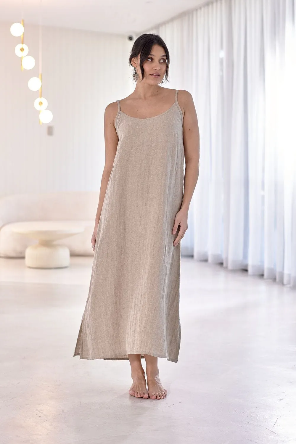 Fundamental Linen Midi  - Natural