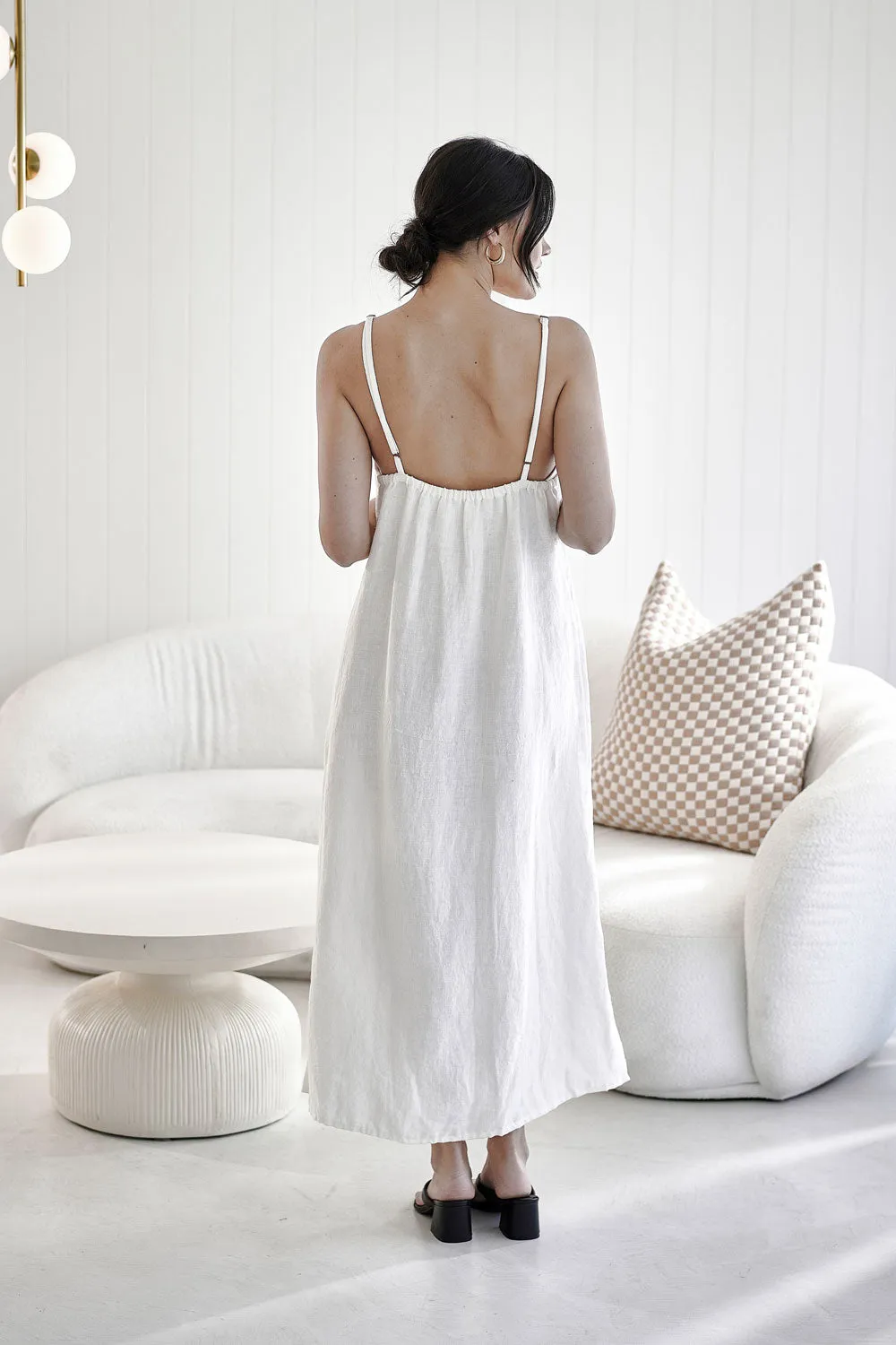 Fundamental Linen Midi - Off White