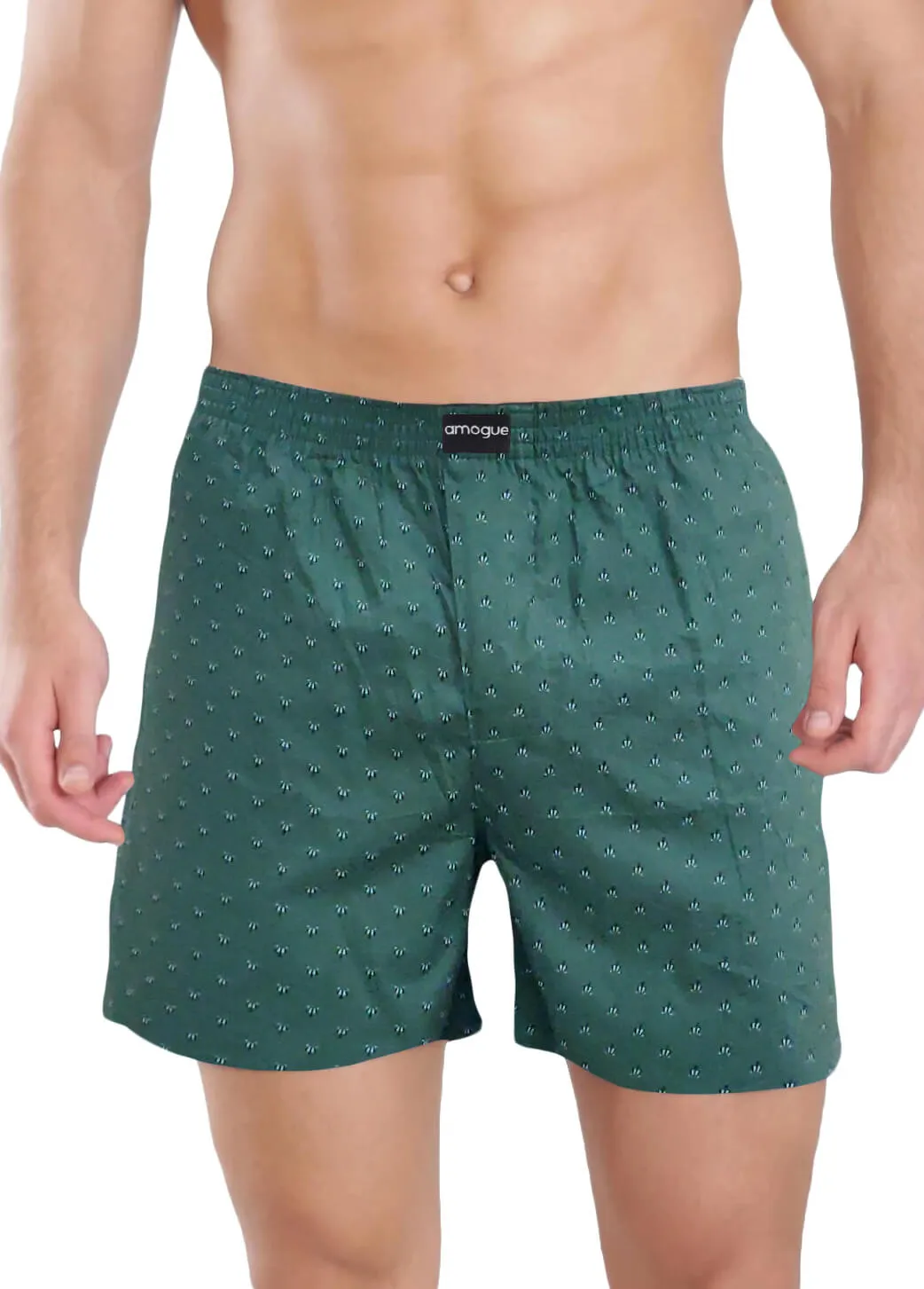 Green Red Navy Flower Premium Printed Boxers