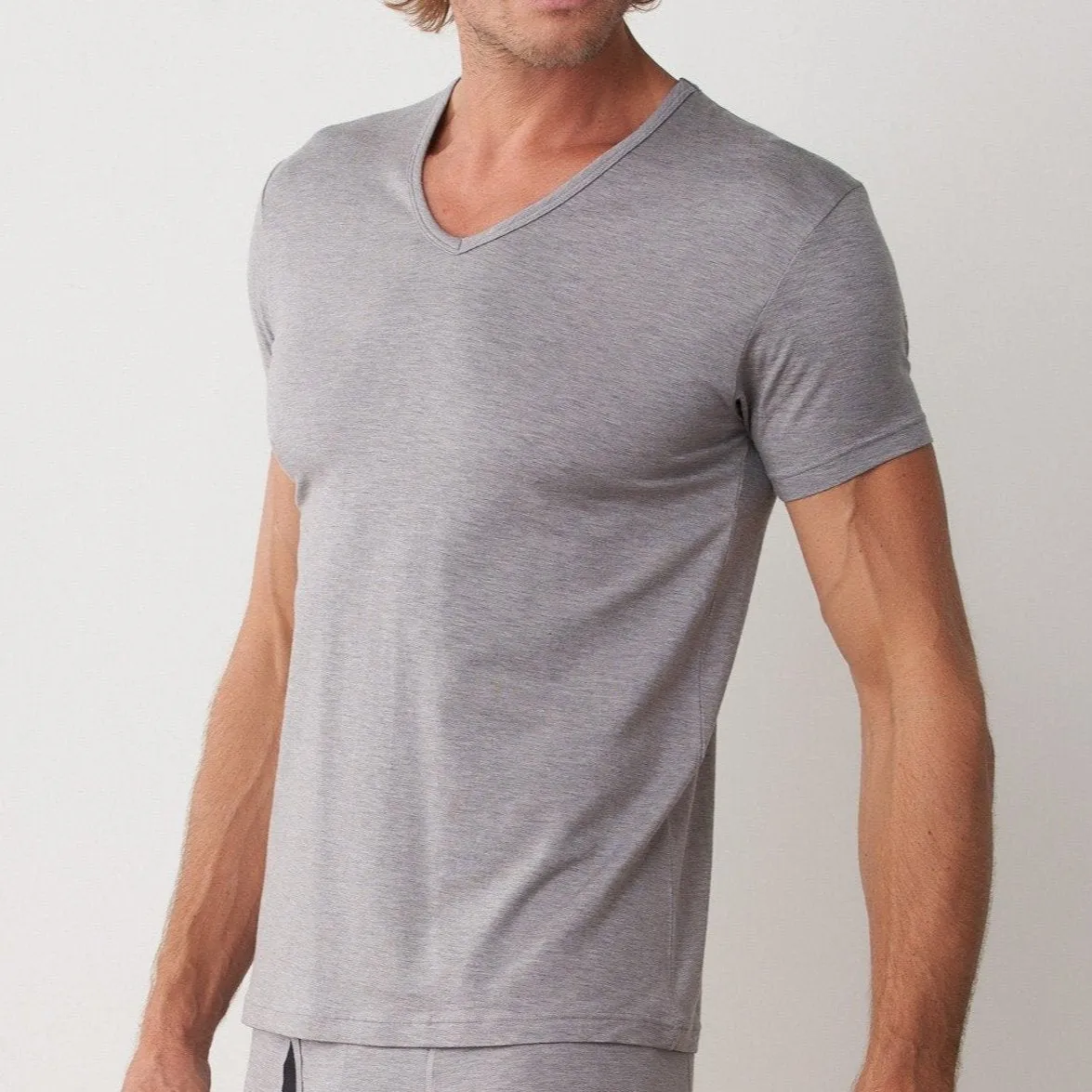 Green TENCEL™ Lyocell V Neck