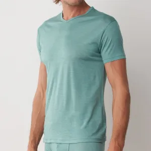 Green TENCEL™ Lyocell V Neck