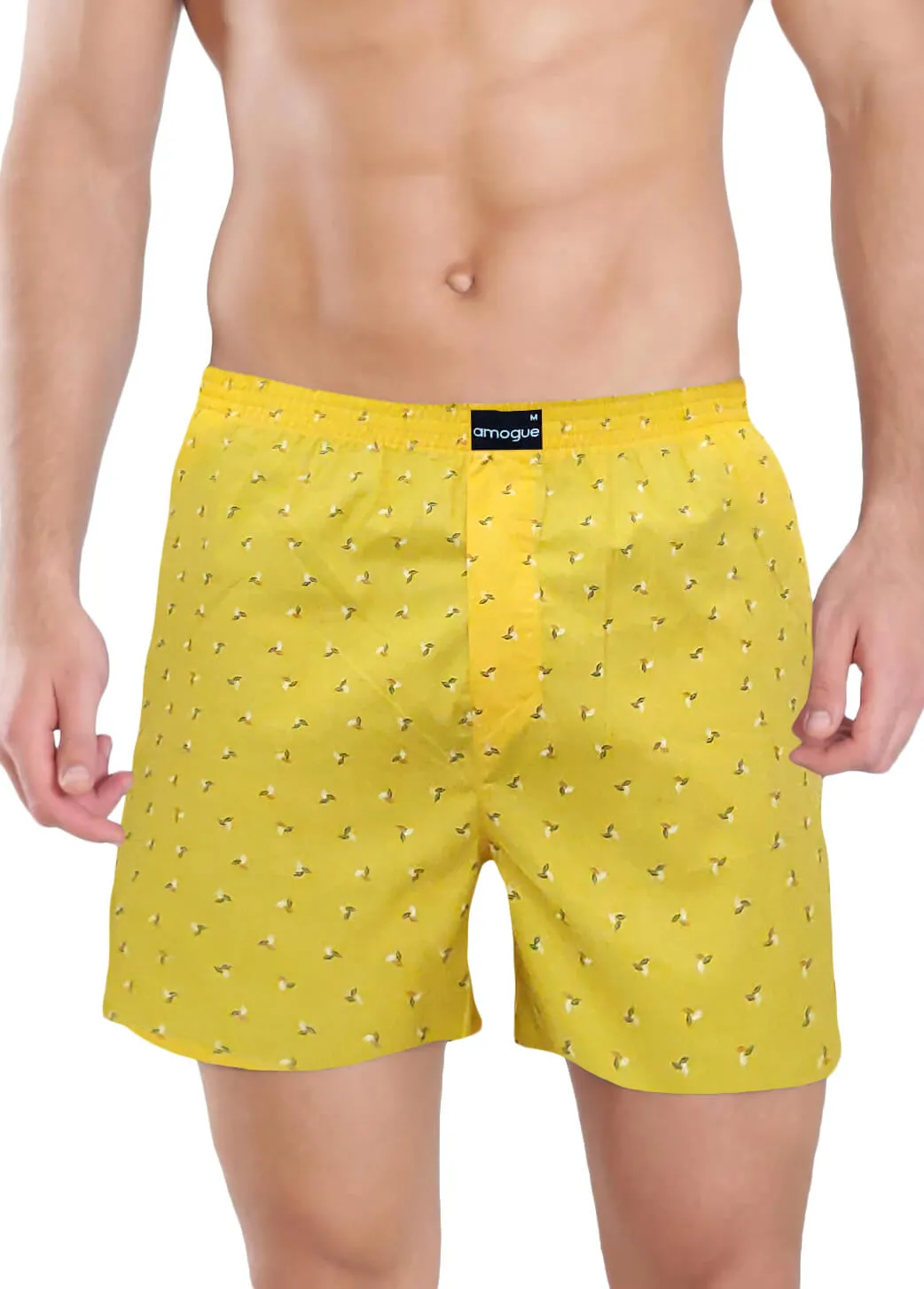 Green Yellow Lounge Printed Boxers Combo