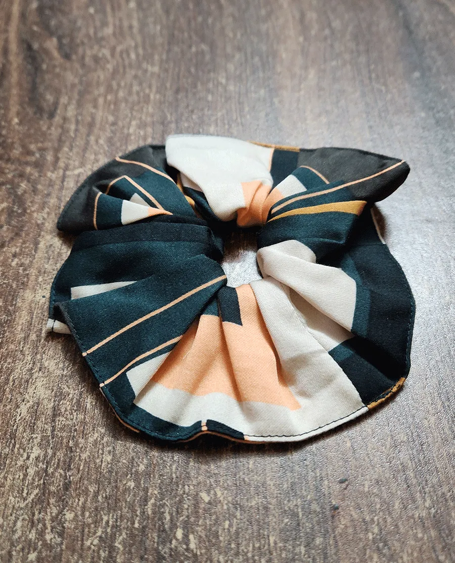 Hackney Tile Print Scrunchie