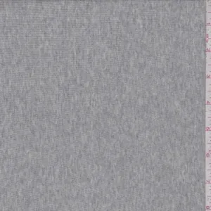 Heather Grey Jersey Rib Knit Fabric