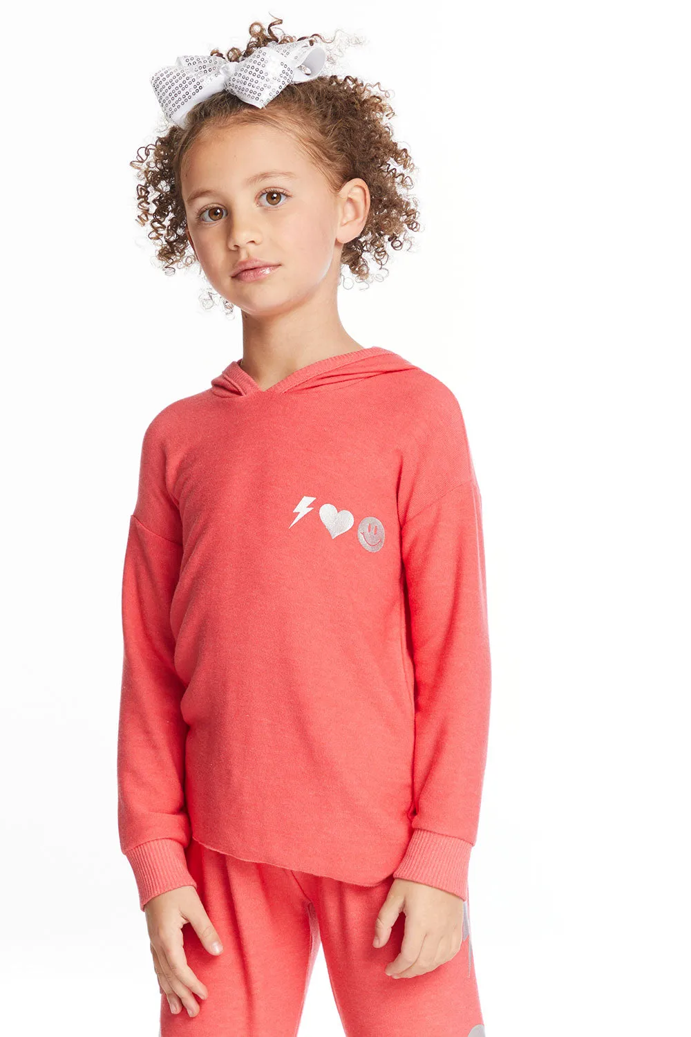 I Love Smiles Girls Pullover Hoodie