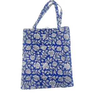 Jaipur Blooms Very Peri Drawstring Bag