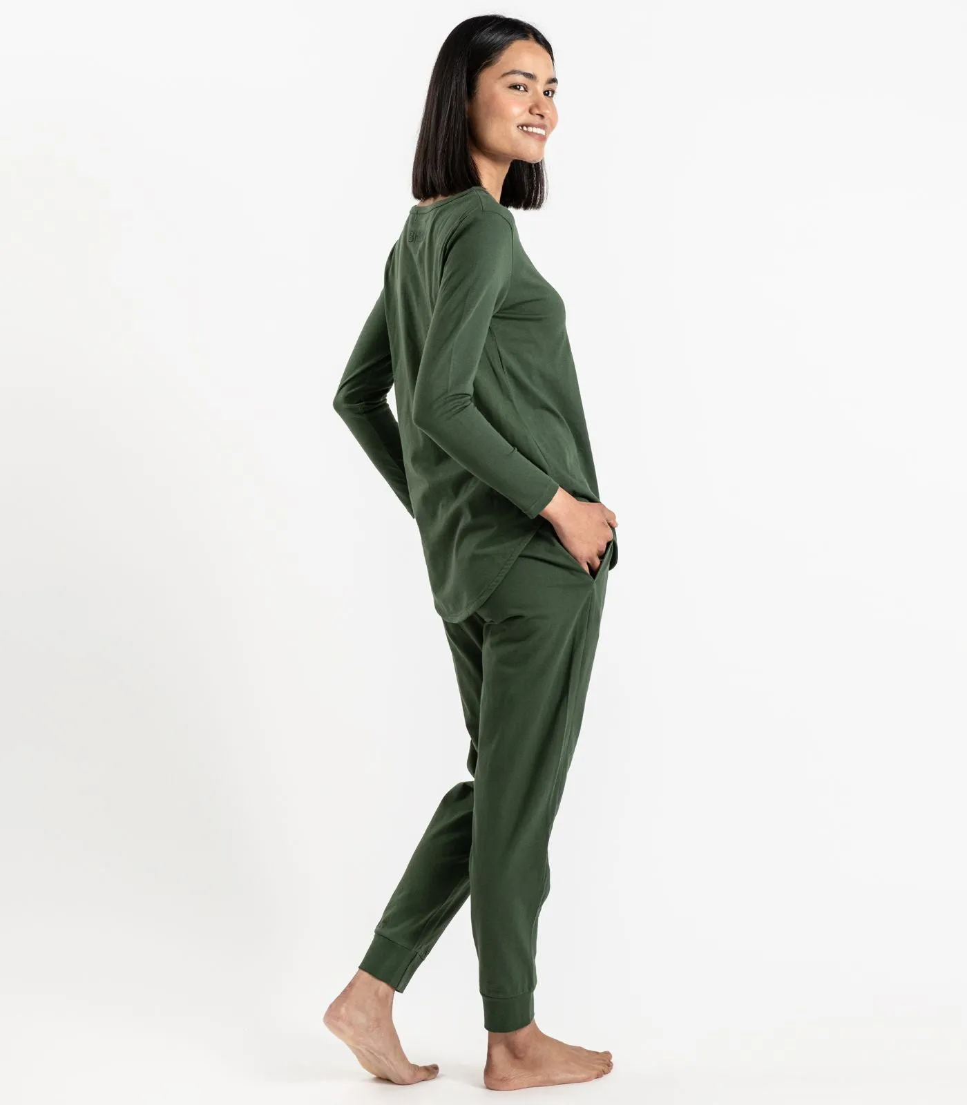 Jersey Knit Long PJ Set