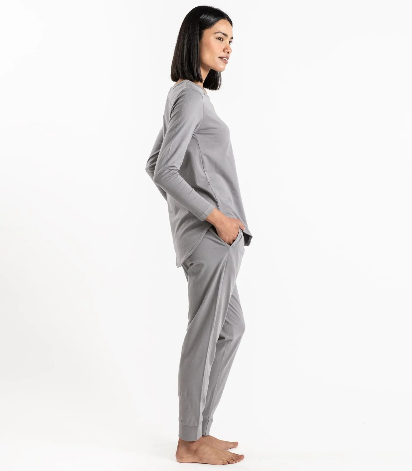 Jersey Knit Long PJ Set