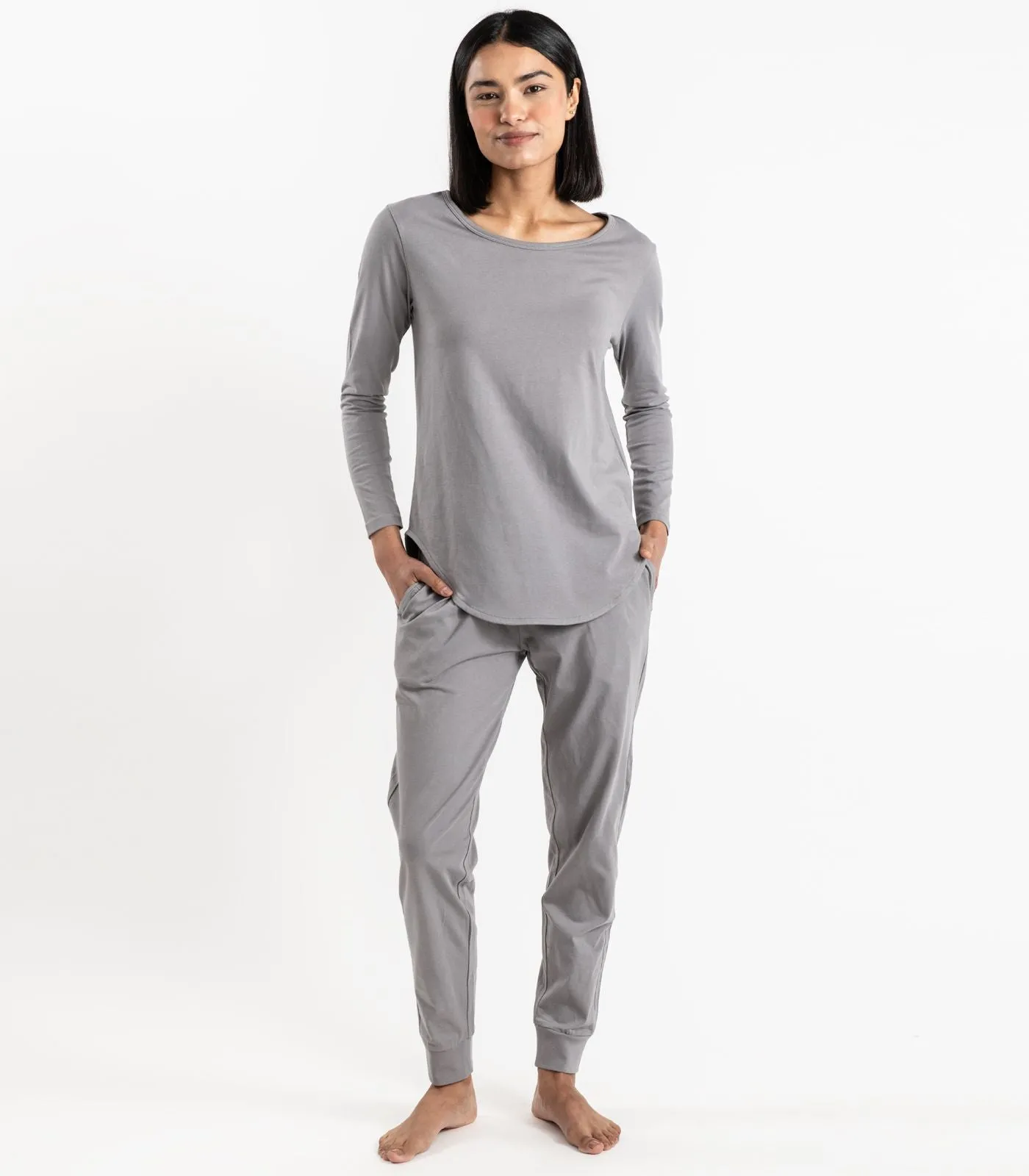 Jersey Knit Long PJ Set