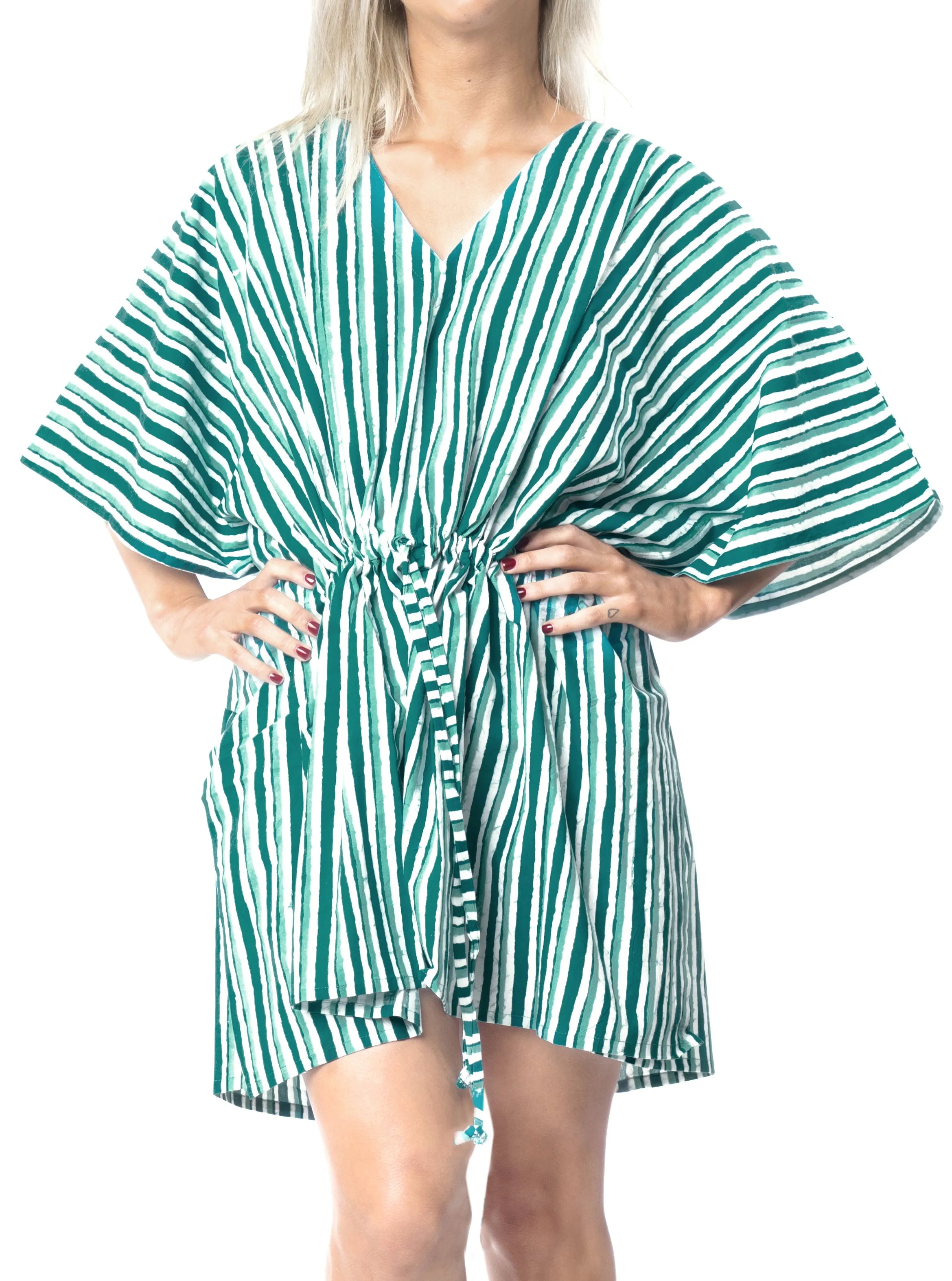 LA LEELA Summer Swim Beach Cover up Swimsuit Teal Blue_X791 OSFM 16-28W [XL- 4X]