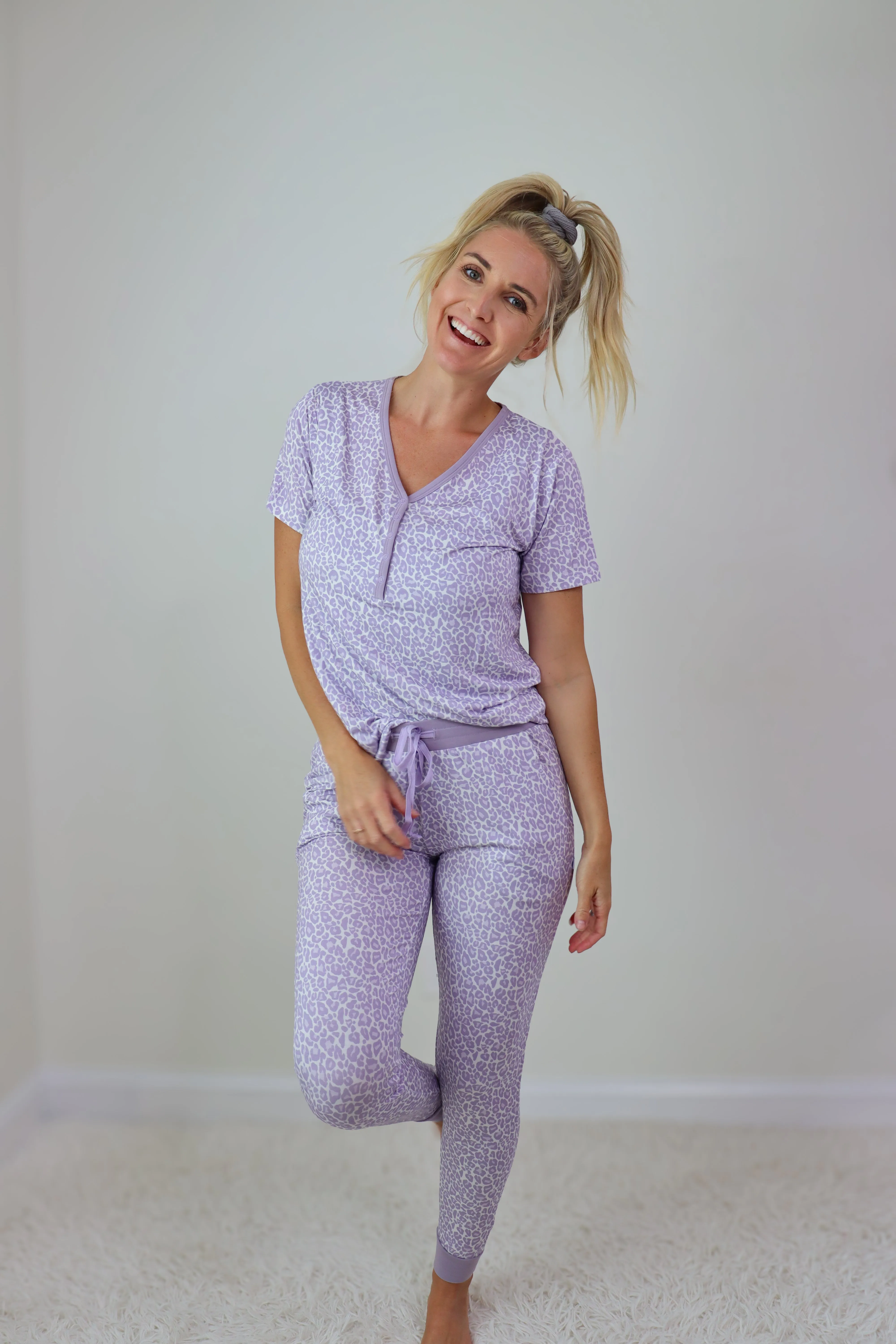 Lavender Leopard Women’s Jogger Dream Set