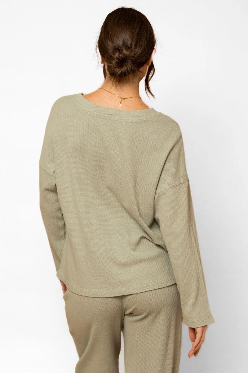 Long Sleeve Oversize Mineral Wash Top