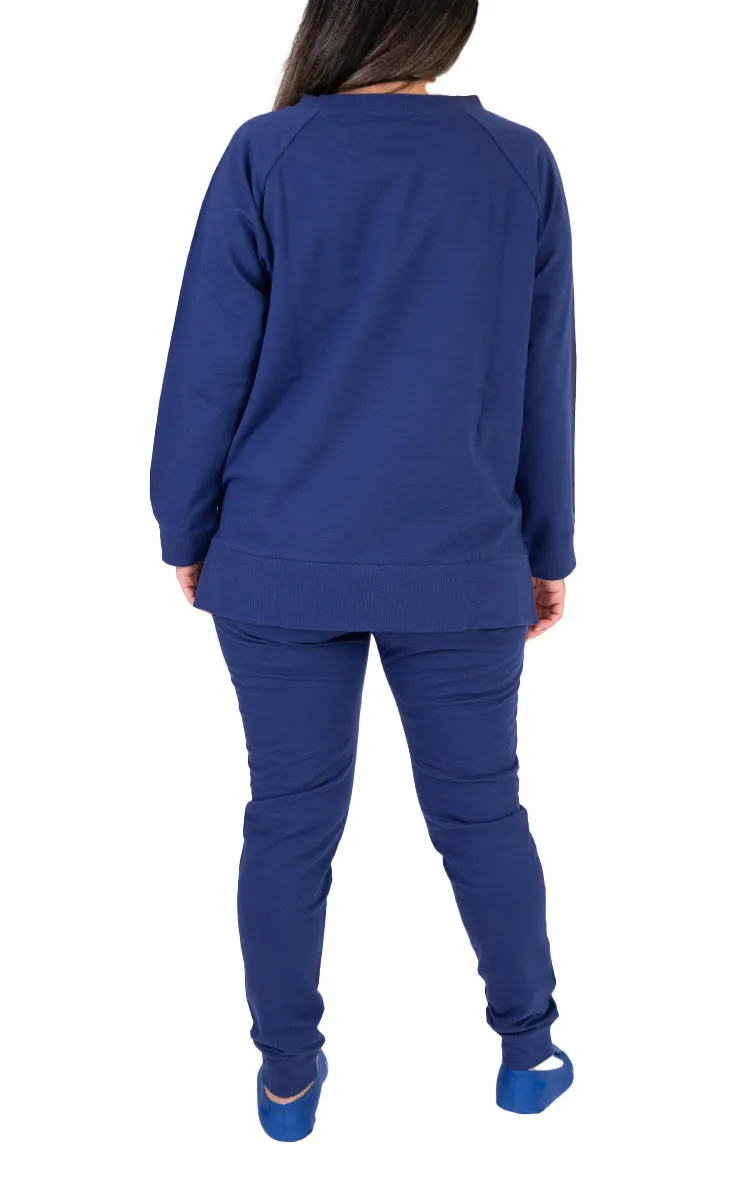 Love and Lustre 100% Cotton Tracksuit in Navy LL721