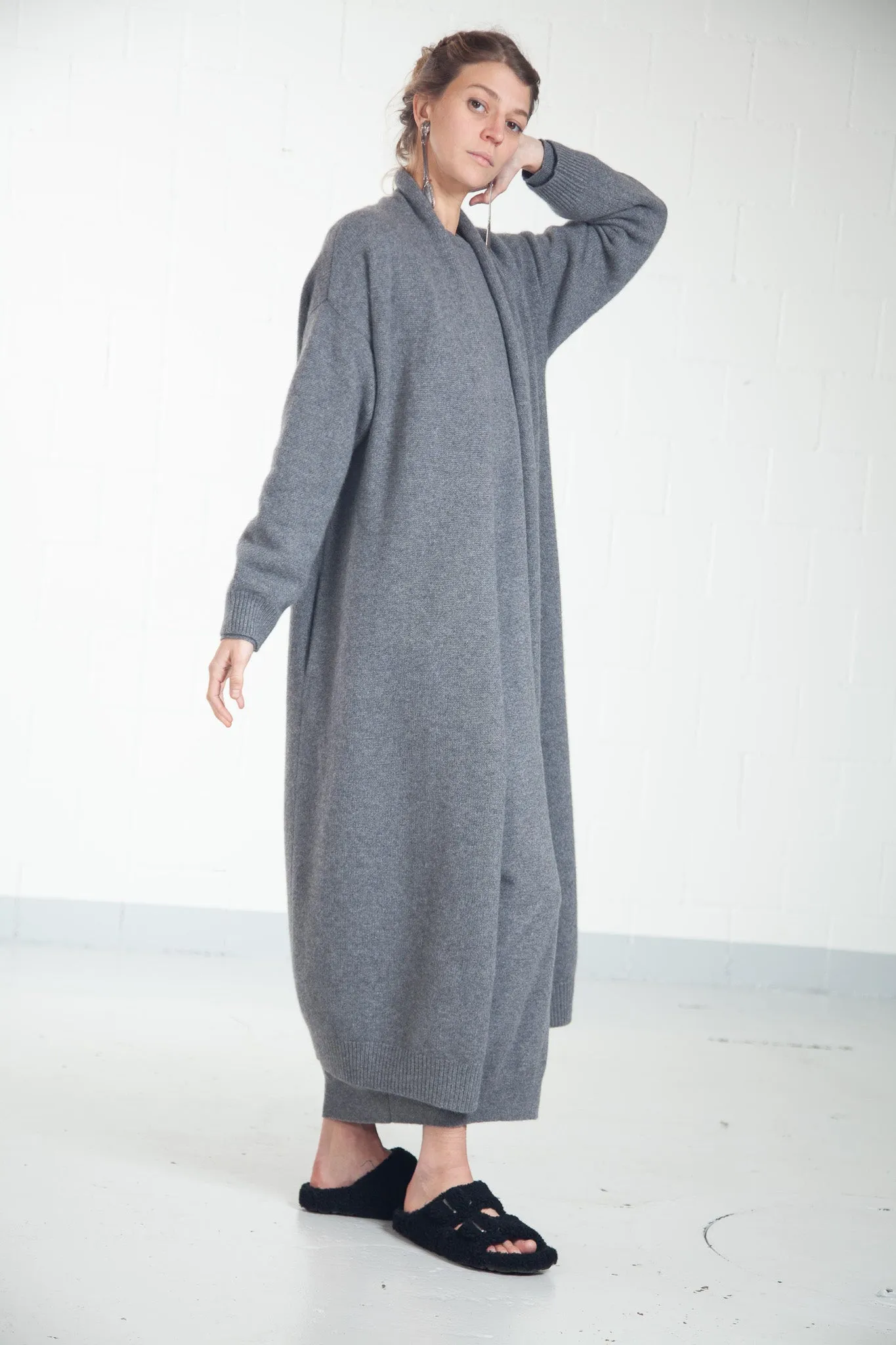 Melange Grey Cashmere Dress