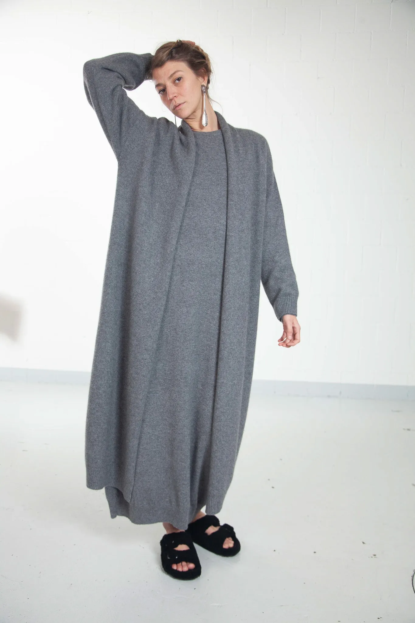 Melange Grey Cashmere Dress