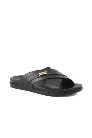 Men Casual Slipper M18044-Black