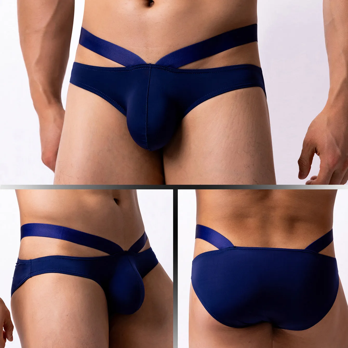 Men's Thin Ice Silk Low Waist Briefs