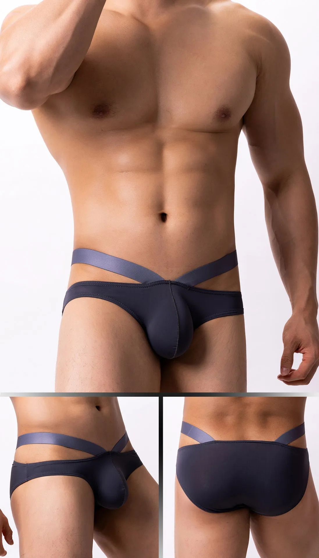 Men's Thin Ice Silk Low Waist Briefs