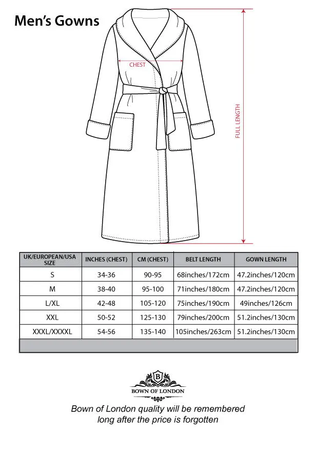 Men's Towelling Dressing Gown - Cancun