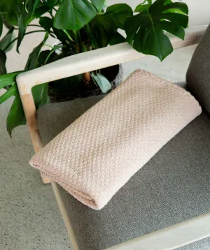 Moss Texture Throw Opal Pink