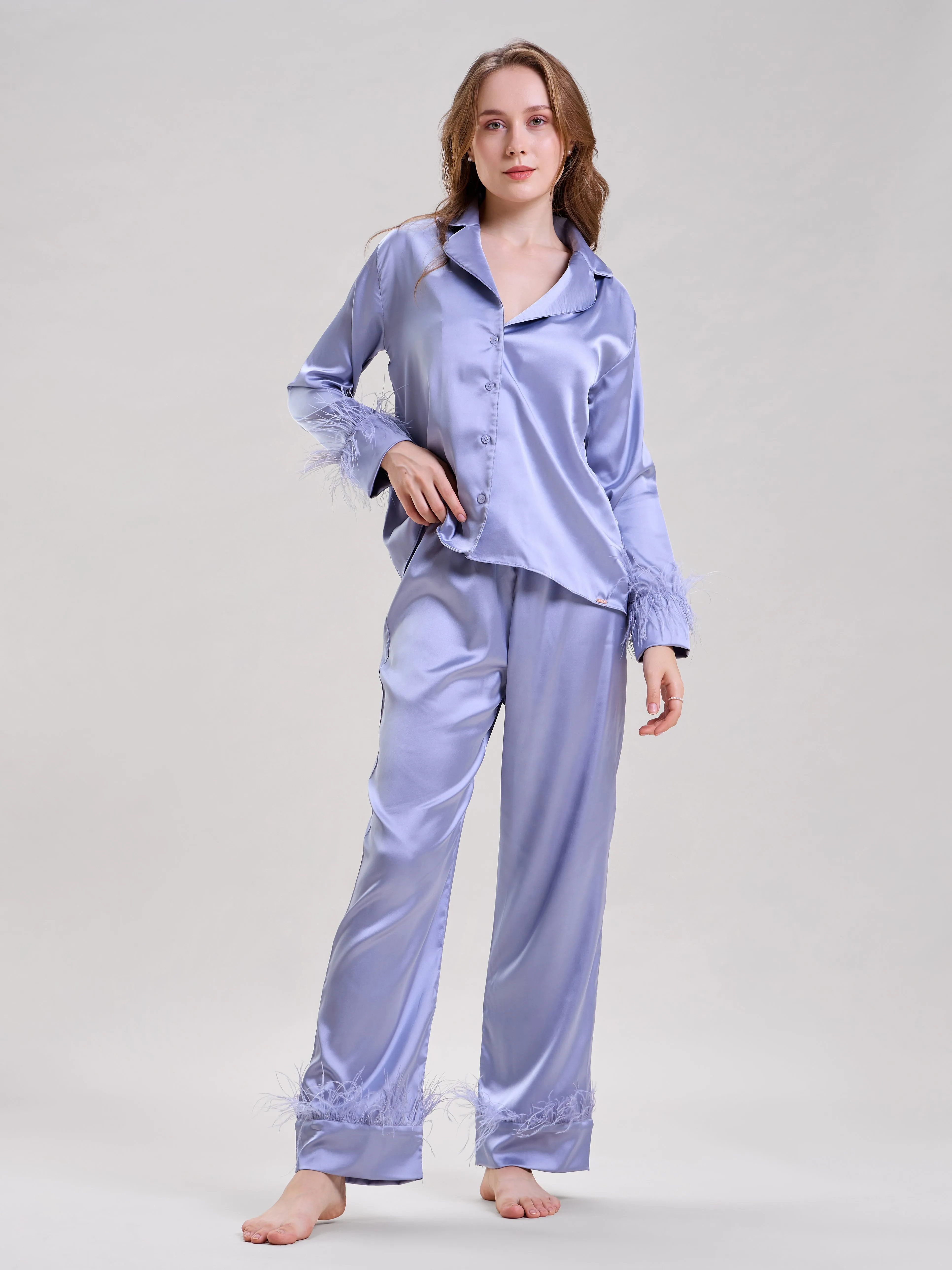 Mysthelle TIFFANY BLUE FEATHER NIGHTWEAR