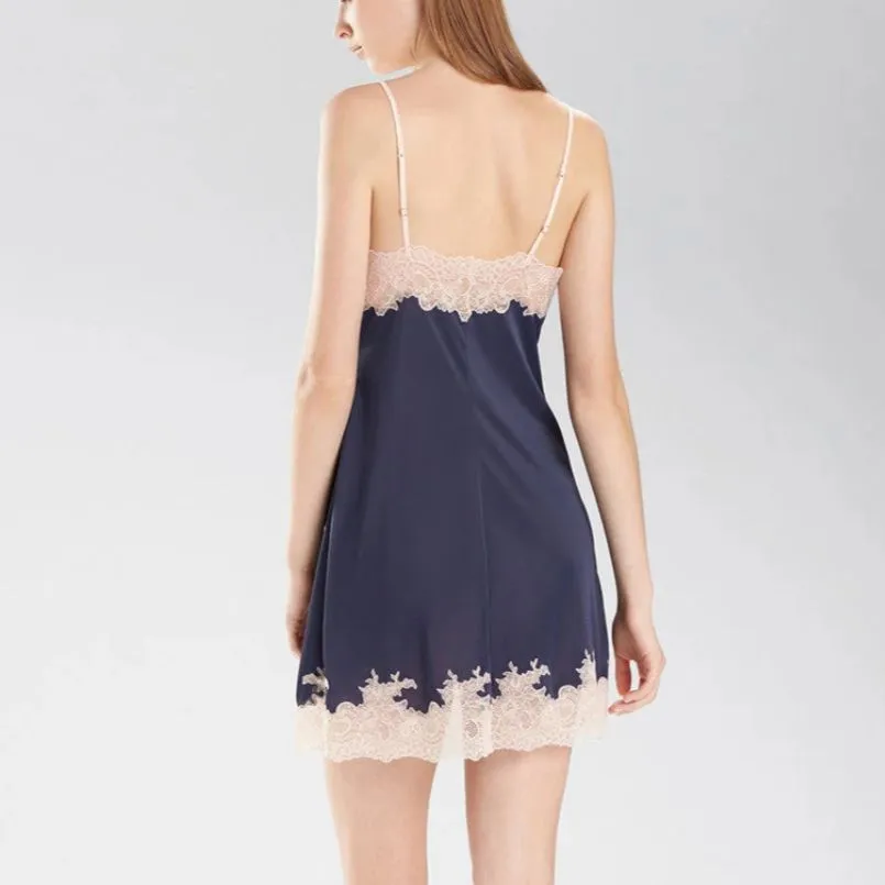 Natori Enchant Chemise in Navy and Cafe R78130