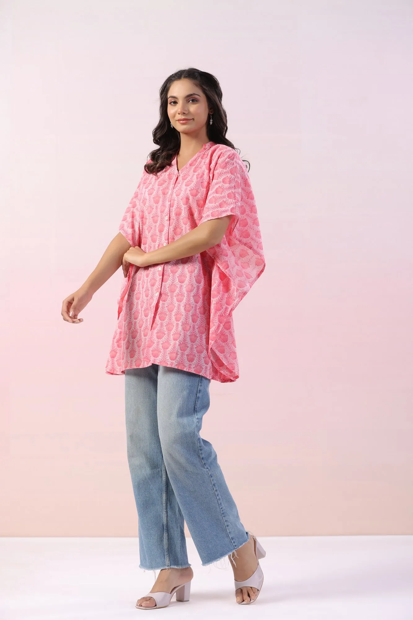 Nepeta Kaftan Sleeve Cotton Top